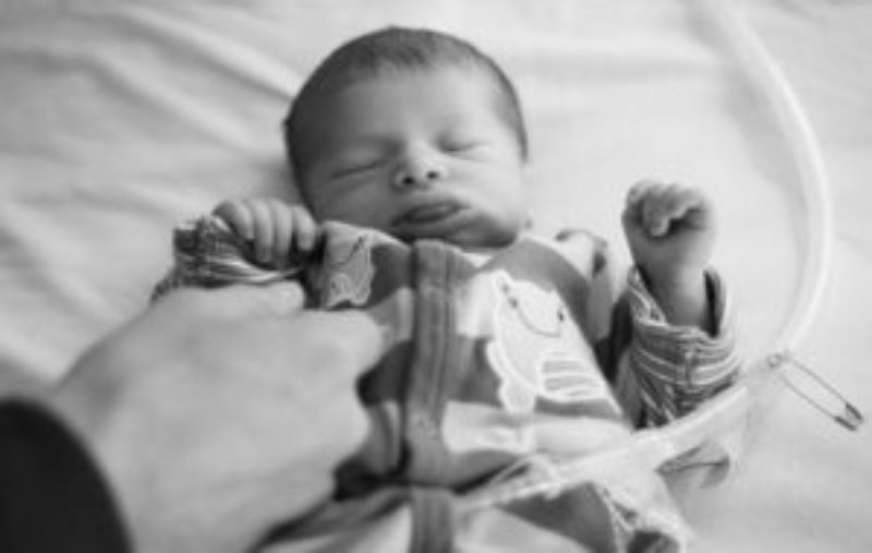 A photo of newborn baby Damian