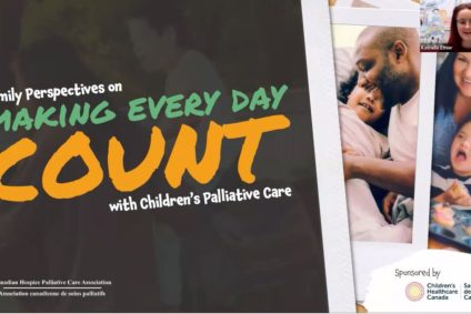 poster of family perspectives on making every day count with children includes photos of parents and their small children